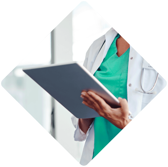 scientist with tablet